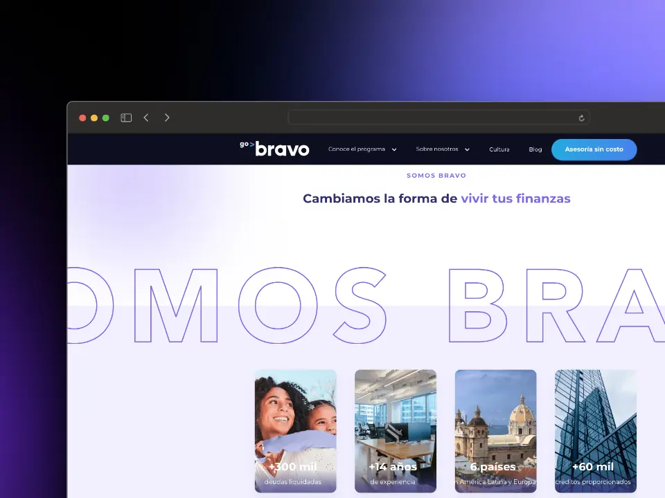 Go bravo company landing page